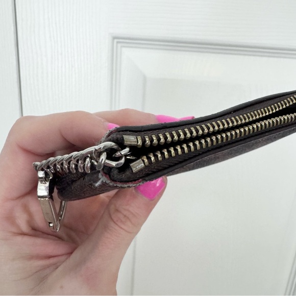 Checkered Brown DAISY ROSE Key Change Pouch AS IS - Picture 2 of 10